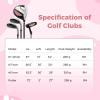 image:imageGoplus Complete Golf Club Set for Kids Right Hand Golf Clubs with Stand Bag Rain Hood Golf Practice Set for Ages 578101113 Boys GirlsPink  Ages 810  4PCS