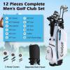 image:imageGoplus Complete Golf Club Set for Men Right Hand Golf Clubs w 460CC 1 Driver 3 Fairway 5 Hybrid 5 6 7 8 9 P amp S Irons Putter 3 Head Covers Golf Stand Bag Rain HoodWhite