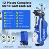 image:imageGoplus Complete Golf Club Set for Men Right Hand Golf Clubs w 460CC 1 Driver 3 Fairway 5 Hybrid 5 6 7 8 9 P amp S Irons Putter 3 Head Covers Golf Stand Bag Rain HoodBlue