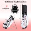 image:imageGoplus Complete Golf Club Set for Women 12 Pieces Right Hand Ladies Golf Clubs w 1 Driver 3 Fairway 5 Hybrid 5 6 7 8 9 P amp S Irons Putter Golf Stand BagWhiteRed