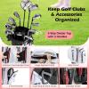 image:imageGoplus Complete Golf Club Set for Women 12 Pieces Right Hand Ladies Golf Clubs w 1 Driver 3 Fairway 5 Hybrid 5 6 7 8 9 P amp S Irons Putter Golf Stand BagWhiteRed