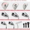 image:imageGoplus Complete Golf Club Set for Women 9 Pieces Golf Clubs with 1 Driver 3 Fairway 4 Hybrid 6 amp 7 amp 8 amp 9 amp P Irons Putter Head Covers Ladies Right Handed9 PCS  Pink