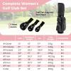 image:imageGoplus Complete Golf Club Set for Women 9 Pieces Golf Clubs with 1 Driver 3 Fairway 4 Hybrid 6 amp 7 amp 8 amp 9 amp P Irons Putter Head Covers Ladies Right Handed9 PCS wCart Bag  Black