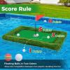 image:imageGoplus Floating Golf Green for Pool Chipping Green Mat wHitting Mat Golf Balls Flag amp Tee for Golf Training Game Golf Putting Mat for Outdoors Backyard WaterRectangle  375 x 255