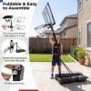 image:imageGoplus Foldable Basketball Hoop 10 FT Stepless Adjustable Basketball Goal System wFillable Base Wheels amp Shatterproof PC Backboard for Adults Indoor Outdoor Portable Basketball Stand for Backyard