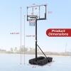 image:imageGoplus Foldable Basketball Hoop 10 FT Stepless Adjustable Basketball Goal System wFillable Base Wheels amp Shatterproof PC Backboard for Adults Indoor Outdoor Portable Basketball Stand for Backyard
