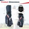 image:imageGoplus Golf Cart Bag Lightweight Portable Golf Bag with 14Way Divider Top 6 Zippered Pockets with Cooler Pocket Rain Hood Adjustable Shoulder Strap for Men WomenNavyRed