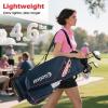 image:imageGoplus Golf Cart Bag Lightweight Portable Golf Bag with 14Way Divider Top 6 Zippered Pockets with Cooler Pocket Rain Hood Adjustable Shoulder Strap for Men WomenNavyRed