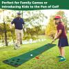 image:imageGoplus Golf Putting Mat Portable Golf Game Set with 2 Adjustable Putters 6 Balls Carrying Bag Indoor amp Outdoor Putting Green Mat for Practice Suits Office Home Backyard