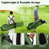 image:imageGoplus Golf Stand Bag Lightweight Golf Club Bag with 8Way Top Dividers Rain Hood 5 Pockets Detachable Dual StrapHandles Portable Golf Carry Bag for Men WomenMilitary Green