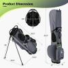 image:imageGoplus Golf Stand Bag Lightweight Golf Club Bag with 8Way Top Dividers Rain Hood 5 Pockets Detachable Dual StrapHandles Portable Golf Carry Bag for Men WomenGrey