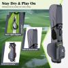 image:imageGoplus Golf Stand Bag Lightweight Golf Club Bag with 8Way Top Dividers Rain Hood 5 Pockets Detachable Dual StrapHandles Portable Golf Carry Bag for Men WomenGrey