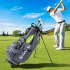 image:imageGoplus Golf Stand Bag Lightweight Golf Club Bag with 8Way Top Dividers Rain Hood 5 Pockets Detachable Dual StrapHandles Portable Golf Carry Bag for Men WomenGrey