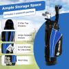 image:imageGoplus Junior Complete Golf Clubs Set for Kids Right Hand Golf Clubs wStand Bag 165CC 3 Fairway 7 amp 9 Irons Putter Head Cover Rain Hood Boys Girls Aged 8101113Blue  Aged 1113