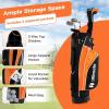 image:imageGoplus Junior Complete Golf Clubs Set for Kids Right Hand Golf Clubs wStand Bag 165CC 3 Fairway 7 amp 9 Irons Putter Head Cover Rain Hood Boys Girls Aged 8101113Orange  Aged 810