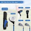 image:imageGoplus Junior Complete Golf Clubs Set for Kids Right Hand Golf Clubs wStand Bag 165CC 3 Fairway 7 amp 9 Irons Putter Head Cover Rain Hood Boys Girls Aged 8101113Blue  Aged 1113
