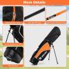 image:imageGoplus Junior Complete Golf Clubs Set for Kids Right Hand Golf Clubs wStand Bag 165CC 3 Fairway 7 amp 9 Irons Putter Head Cover Rain Hood Boys Girls Aged 8101113Orange  Aged 1113