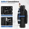 image:imageGoplus Lightweight Golf Cart Bag Molded Lock Top Golf Club Bag w14Way Full Length Organizer Dividers 11 Pockets Cooler Bag Straps Umbrella Holder amp Rain Hood for Men WomenBlackGrey