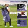 image:imageGoplus Lightweight Golf Cart Bag Molded Lock Top Golf Club Bag w14Way Full Length Organizer Dividers 11 Pockets Cooler Bag Straps Umbrella Holder amp Rain Hood for Men WomenPurpleGrey