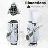 image:imageGoplus Lightweight Golf Cart Bag Molded Lock Top Golf Club Bag w14Way Full Length Organizer Dividers 11 Pockets Cooler Bag Straps Umbrella Holder amp Rain Hood for Men WomenWhiteOlive Green