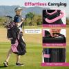 image:imageGoplus Lightweight Golf Cart Bag Molded Lock Top Golf Club Bag w14Way Full Length Organizer Dividers 11 Pockets Cooler Bag Straps Umbrella Holder amp Rain Hood for Men WomenBlackPink