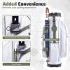 image:imageGoplus Lightweight Golf Cart Bag Molded Lock Top Golf Club Bag w14Way Full Length Organizer Dividers 11 Pockets Cooler Bag Straps Umbrella Holder amp Rain Hood for Men WomenWhiteOlive Green