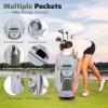 image:imageGoplus Lightweight Golf Cart Bag Molded Lock Top Golf Club Bag w14Way Full Length Organizer Dividers 11 Pockets Cooler Bag Straps Umbrella Holder amp Rain Hood for Men WomenWhiteOlive Green