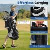 image:imageGoplus Lightweight Golf Cart Bag Molded Lock Top Golf Club Bag w14Way Full Length Organizer Dividers 11 Pockets Cooler Bag Straps Umbrella Holder amp Rain Hood for Men WomenBlackGrey