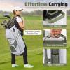 image:imageGoplus Lightweight Golf Cart Bag Molded Lock Top Golf Club Bag w14Way Full Length Organizer Dividers 11 Pockets Cooler Bag Straps Umbrella Holder amp Rain Hood for Men WomenWhiteOlive Green