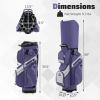 image:imageGoplus Lightweight Golf Cart Bag Molded Lock Top Golf Club Bag w14Way Full Length Organizer Dividers 11 Pockets Cooler Bag Straps Umbrella Holder amp Rain Hood for Men WomenPurpleGrey