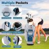 image:imageGoplus Lightweight Golf Cart Bag Molded Lock Top Golf Club Bag w14Way Full Length Organizer Dividers 11 Pockets Cooler Bag Straps Umbrella Holder amp Rain Hood for Men WomenGreyNavy