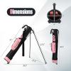 image:imageGoplus Lightweight Golf Stand Bag Sunday Bag for The Driving Range Par 3 and Executive Courses Pitch n Putt Golf Club Carry Bag wShoulder Strap Pocket Bottle Holder for Men WomenPinkBlack