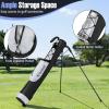 image:imageGoplus Lightweight Golf Stand Bag Sunday Bag for The Driving Range Par 3 and Executive Courses Pitch n Putt Golf Club Carry Bag wShoulder Strap Pocket Bottle Holder for Men WomenGreyBlack