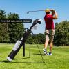 image:imageGoplus Lightweight Golf Stand Bag Sunday Bag for The Driving Range Par 3 and Executive Courses Pitch n Putt Golf Club Carry Bag wShoulder Strap Pocket Bottle Holder for Men WomenGreyBlack
