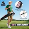 image:imageGoplus Lightweight Golf Stand Bag Sunday Bag for The Driving Range Par 3 and Executive Courses Pitch n Putt Golf Club Carry Bag wShoulder Strap Pocket Bottle Holder for Men WomenPinkBlack