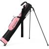 image:imageGoplus Lightweight Golf Stand Bag Sunday Bag for The Driving Range Par 3 and Executive Courses Pitch n Putt Golf Club Carry Bag wShoulder Strap Pocket Bottle Holder for Men WomenPinkBlack