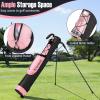 image:imageGoplus Lightweight Golf Stand Bag Sunday Bag for The Driving Range Par 3 and Executive Courses Pitch n Putt Golf Club Carry Bag wShoulder Strap Pocket Bottle Holder for Men WomenPinkBlack