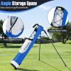 image:imageGoplus Lightweight Golf Stand Bag Sunday Bag for The Driving Range Par 3 and Executive Courses Pitch n Putt Golf Club Carry Bag wShoulder Strap Pocket Bottle Holder for Men WomenBlueWhite