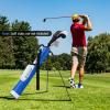 image:imageGoplus Lightweight Golf Stand Bag Sunday Bag for The Driving Range Par 3 and Executive Courses Pitch n Putt Golf Club Carry Bag wShoulder Strap Pocket Bottle Holder for Men WomenBlueWhite