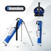 image:imageGoplus Lightweight Golf Stand Bag Sunday Bag for The Driving Range Par 3 and Executive Courses Pitch n Putt Golf Club Carry Bag wShoulder Strap Pocket Bottle Holder for Men WomenBlueWhite