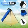image:imageGoplus Lightweight Golf Stand Bag Sunday Bag for The Driving Range Par 3 and Executive Courses Pitch n Putt Golf Club Carry Bag wShoulder Strap Pocket Bottle Holder for Men WomenBlueWhite