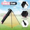 image:imageGoplus Lightweight Golf Stand Bag Sunday Bag for The Driving Range Par 3 and Executive Courses Pitch n Putt Golf Club Carry Bag wShoulder Strap Pocket Bottle Holder for Men WomenPinkBlack