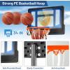 image:imageGoplus Portable Basketball Hoop Basketball Goal w43 FT82 FT Adjustable Height Ball Storage Indoor Outdoor WeatherResistance Basketball Hoop System for Outside Backyard DrivewayBlueBlack