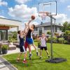 image:imageGoplus Portable Basketball Hoop Outdoor for Adults 5610 FT Adjustable Basketball Hoop Goal System with Shatterproof Backboard Shock Absorbent Rim Fillable Base 2 Wheels for Backyard Driveway