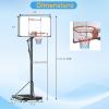 image:imageGoplus Portable Basketball Hoop Outdoor for Adults 5610 FT Adjustable Basketball Hoop Goal System with Shatterproof Backboard Shock Absorbent Rim Fillable Base 2 Wheels for Backyard Driveway