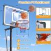 image:imageGoplus Portable Basketball Hoop Outdoor for Adults 5610 FT Adjustable Basketball Hoop Goal System with Shatterproof Backboard Shock Absorbent Rim Fillable Base 2 Wheels for Backyard Driveway