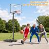 image:imageGoplus Portable Basketball Hoop Outdoor for Adults 5610 FT Adjustable Basketball Hoop Goal System with Shatterproof Backboard Shock Absorbent Rim Fillable Base 2 Wheels for Backyard Driveway