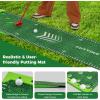 image:imageGoplus Putting Green Mat Portable Golf Game Set with 2 Adjustable Putters 6 Balls Carrying Bag Golf Putting Mat for Party Practice Home Backyard