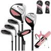 image:imageGoplus Complete Golf Club Set for Kids Right Hand Golf Clubs with Stand Bag Rain Hood Golf Practice Set for Ages 578101113 Boys GirlsPink  Ages 1113  6PCS