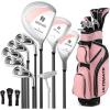 9 PCS w/Cart Bag  Pink
